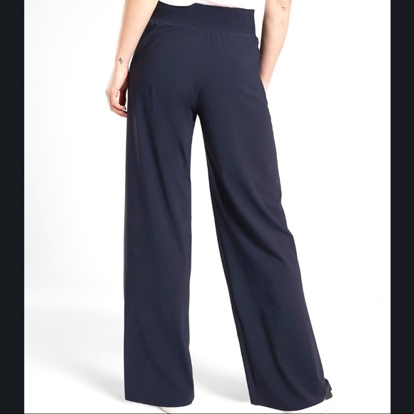 Athleta Pants & Jumpsuits Athleta Cosmic Pant Navy Wide Leg Nwt